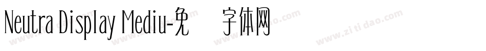 Neutra Display Mediu字体转换